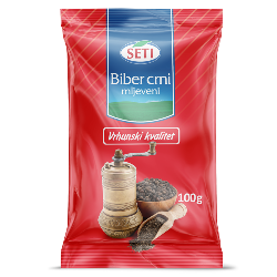 Biber crni mljeveni PAKOVANJE: 10 g, 100 g, 500 g, 1 kg