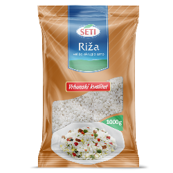 	 Riža bijela – okruglo zrno (talijanska Riža)  PAKIRANJE: 1000 g